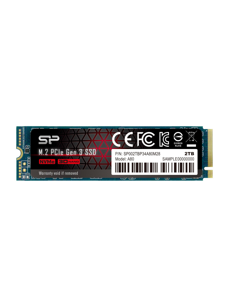 SSD диск Silicon Power 2TB NVMe P34A80, 3400/3000MB/s - SP002TBP34A80M28