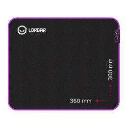 Геймърски пад Lorgar Main 313, High-speed surface, Purple anti-slip rubber base, size: 360mm x 300mm x 3mm - LRG-GMP313