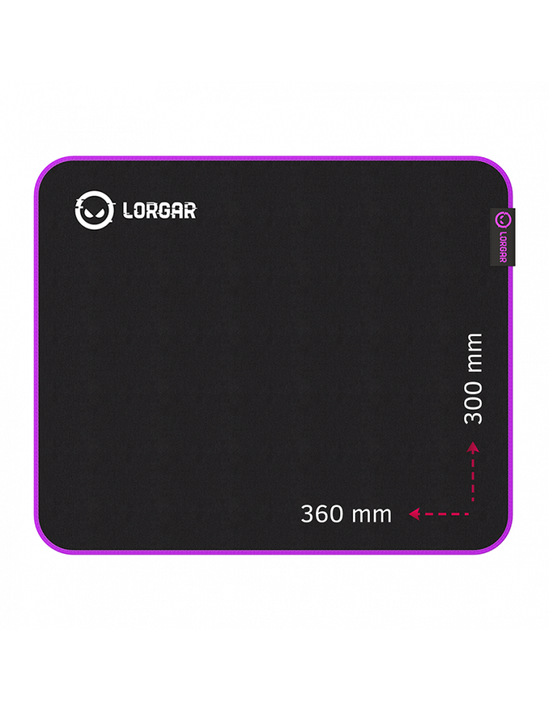 Геймърски пад Lorgar Main 313, High-speed surface, Purple anti-slip rubber base, size: 360mm x 300mm x 3mm - LRG-GMP313