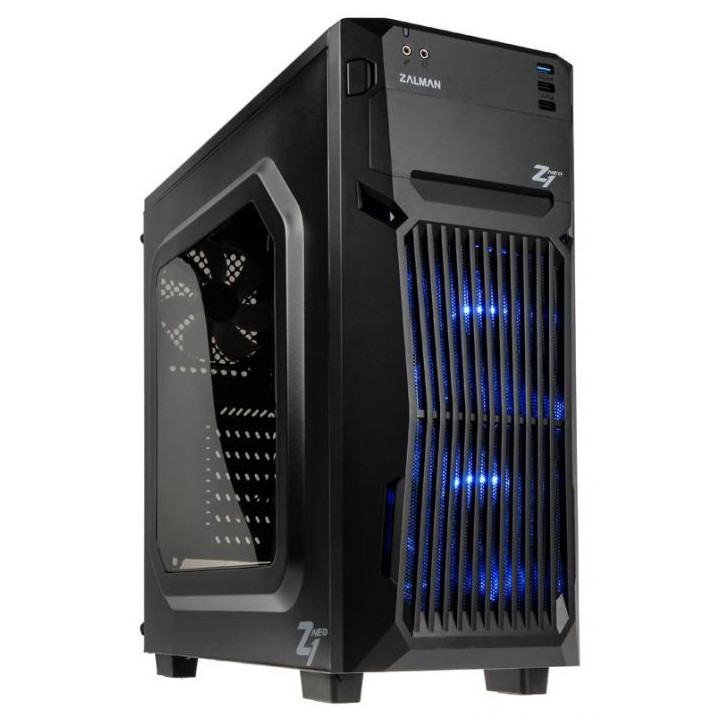 Кутия за компютър Zalman Case ATX Z1 NEO USB 3.0 черна с прозрачен капак