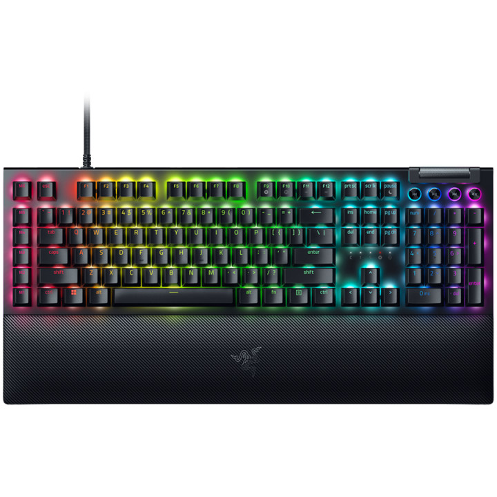 Геймърска клавиатура Razer BlackWidow V4, RGB, 6 Macro Keys, Detachable Type C Cable - RZ03-04690100-R3M1