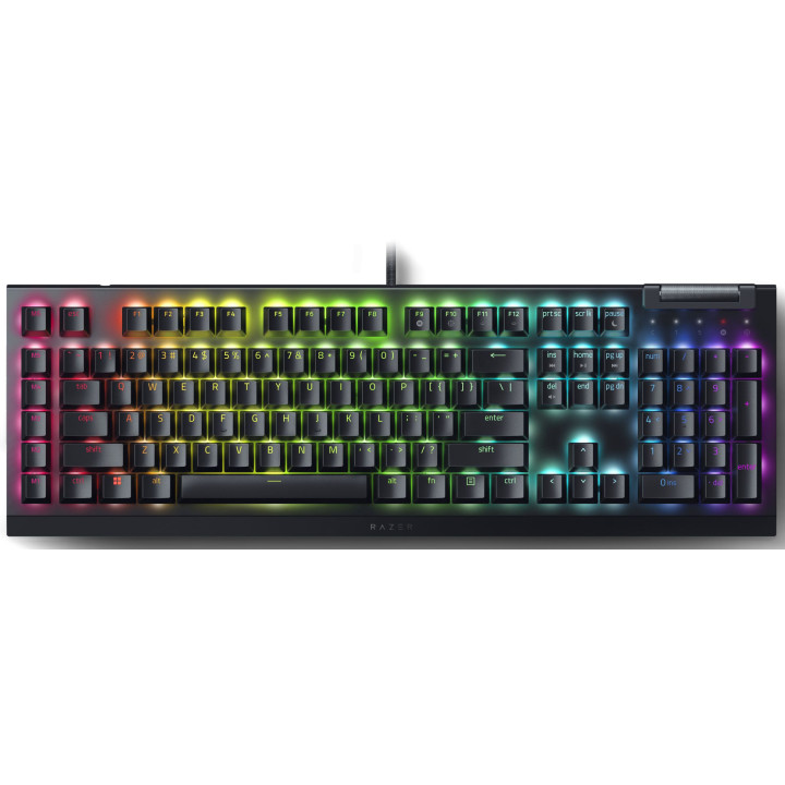 Механична геймърска клавиатура Razer BlackWidow V4 X, US Layout, Green Switch, Razer Chroma RGB - RZ03-04700100-R3M1