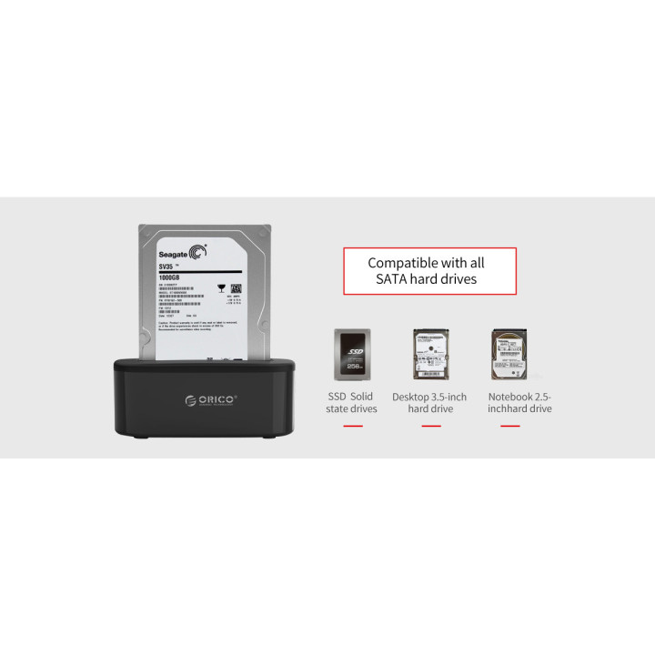 Докинг за диск Orico HDD/SSD 2.5 and 3.5" USB3.0 - 6218US3
