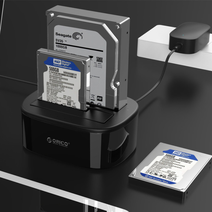 Докинг за диск Orico HDD/SSD 2 BAY Clone 2.5/3.5 USB3.0 - 6228US3-C