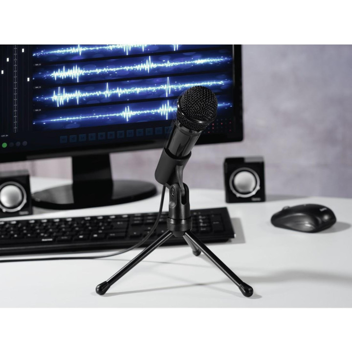 Микрофон HAMA MIC-P35 Allround, 3.5 mm жак, Черен