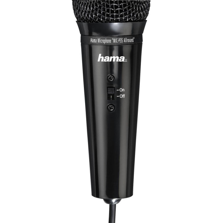 Микрофон HAMA MIC-P35 Allround, 3.5 mm жак, Черен