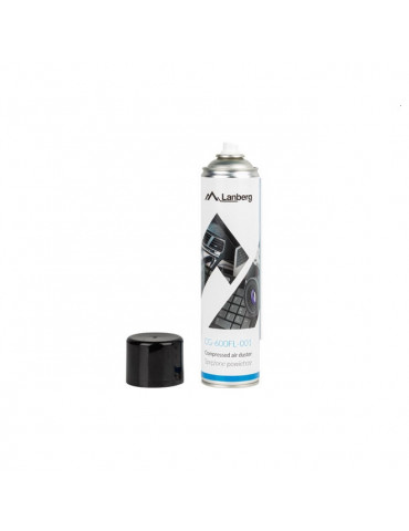 Сгъстен въздух за почистване на клавиатури и вентилатори Lanberg Compressed Air Duster 600 ml - CG-600FL-001