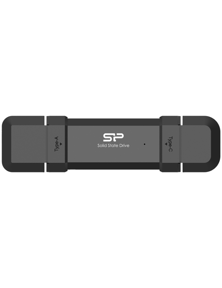 Външен SSD диск Silicon Power 500GB DS72 Dual USB-C/USB 3.2 Gen 2, Steam Deck and iPhone 15 Pro, R/W: up to 1050MB/s  850MB/s, Black - SP500GBUC3S72V1K