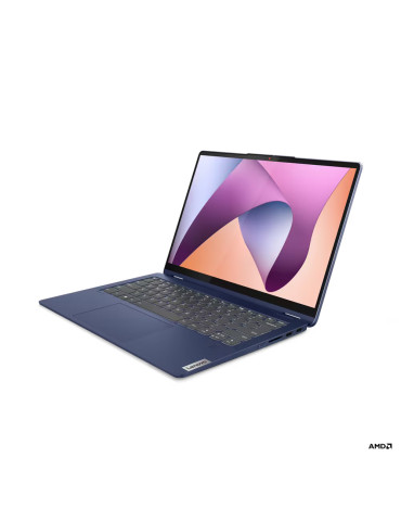 Лаптоп Lenovo FLEX 5-14, AMD Ryzen 7 7730U, 14 '' WUXGA, IPS 300nits Glossy, 45% NTSC, TUV Low Blue Light, Glass, Touch, 16GB RAM, 1TB SSD, Win 11 Home - 82XX004MBM