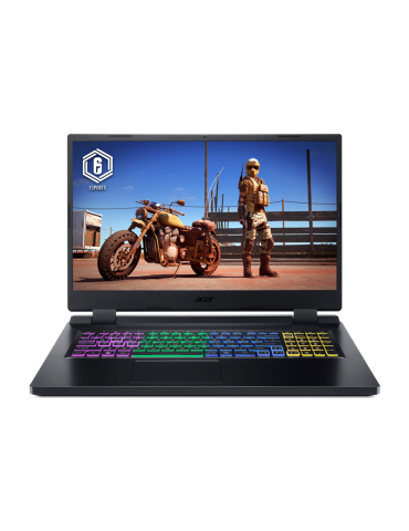 Лаптоп Acer AN517-55-77R3, Intel i7-12650H, 17.30 '' FHD ComfyView AG IPS 144 Hz, 16GB RAM, 1TB SSD, NVIDIA GeForce RTX 4050 6GB GDDR6 - NH.QLGEX.00G