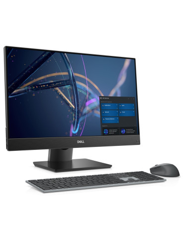 Компютър Dell Optiplex 5400 AIO, Intel i5-12500, 23.8" FHD, 8GB DDR4 RAM, 256GB SSD, FHD Camera, WiFi 6E, BT, безжична клавиатура и мишка, Ubuntu - N003O5400AIO_VP_UBU