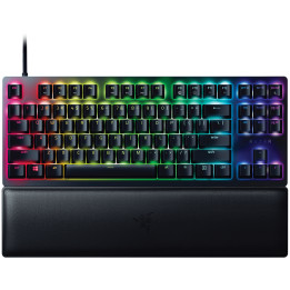 Геймърска клавиатура Razer Huntsman V2 Tenkeyless, Clicky Optical Switch, US Layout, Doubleshot PBT Keycaps, Razer Chroma RGB - RZ03-03940300-R3M1