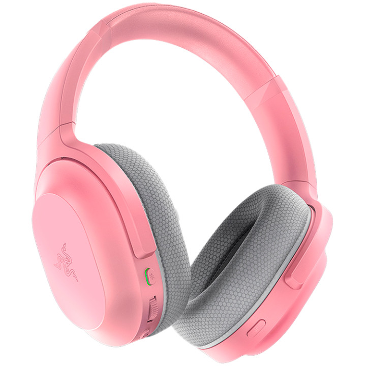 Безжични геймърски слушалки Razer Barracuda Pink, Dual Integrated Noise-Cancelling mics, Type-C, за PC, PlayStation - RZ04-03790300-R3M1