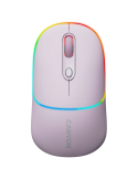 Bluetooth мишка Canyon MW-22, 2 in 1, 4 бутона, DPI 800/1200/1600, BT/ 2.4GHz, 650mAh Li-poly батерия, RGB backlight, Pearl rose - CNS-CMSW22PR