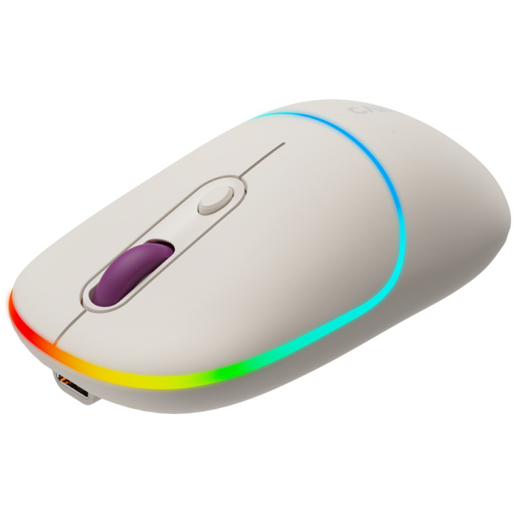 Bluetooth мишка Canyon MW-22, 2 in 1, 4 бутона, DPI 800/1200/1600, BT/ 2.4GHz, 650mAh Li-poly батерия, RGB backlight, Rice - CNS-CMSW22RC
