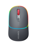 Bluetooth мишка Canyon MW-22, 2 in 1, 4 бутона, DPI 800/1200/1600, BT/ 2.4GHz, 650mAh Li-poly батерия, RGB backlight, Dark grey - CNS-CMSW22DG