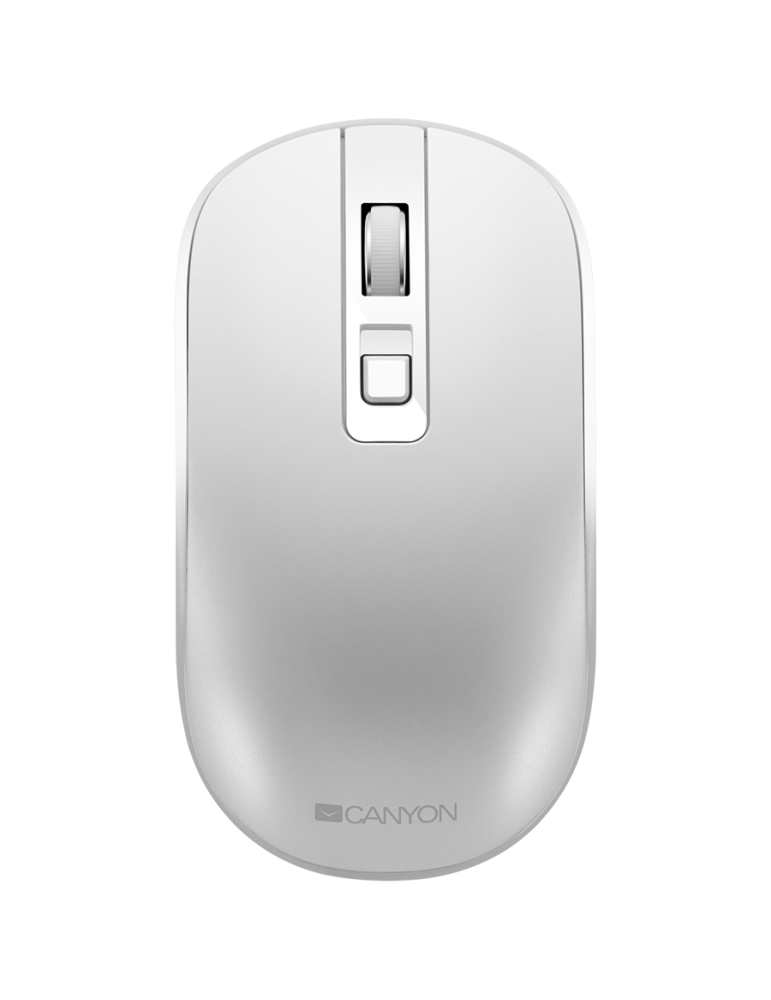 Безжична презареждаема мишка Canyon MW-18, 800/1200/1600, до 50ч след зареждане, 300mAh Li-poly батерия, Pearl-White - CNS-CMSW18PW_EU