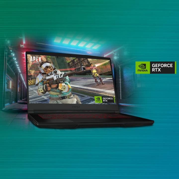 Лаптоп MSI Thin GF63 12VF, Intel i7-12650H, 15.6" FHD AG, 144Hz, IPS, 16GB RAM, 512GB SSD, RTX 4060 8GB GDDR6, Red Backlit KBD, Black - 9S7-16R821-639