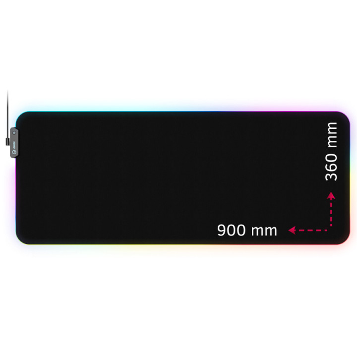 Геймърски пад Lorgar Steller 919, High-speed surface, anti-slip rubber base, RGB backlight, USB connection, Lorgar WP Gameware support, size: 900mm x 360mm x 3mm - LRG-GMP919