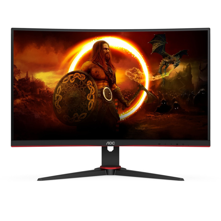 Монитор AOC C27G2E/BK, 27" Curved 1500R VA WLED, 1920x1080, 165Hz, 4ms GtG, 1ms MPRT, 250cd m/2, 4000:1, DCR 80M:1, Adaptive Sync, FlickerFree, Low Blue Light, Tilt, D-SUB, 2xHDMI, DP