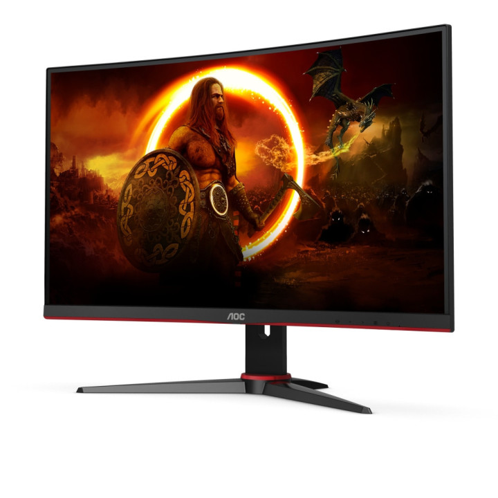 Монитор AOC C27G2E/BK, 27" Curved 1500R VA WLED, 1920x1080, 165Hz, 4ms GtG, 1ms MPRT, 250cd m/2, 4000:1, DCR 80M:1, Adaptive Sync, FlickerFree, Low Blue Light, Tilt, D-SUB, 2xHDMI, DP
