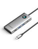 Докинг станция Orico Type-C Docking Station Power Distribution 100W - HDMI, Type-C x 1, USB3.0 x 2, USB 2.0 x 1, LAN 1000Mbps Gigabit, VGA - PW11-8PC-GY-EP