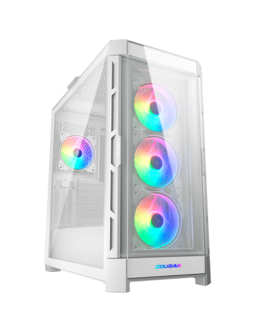 Кутия за компютър Cougar DUOFACE PRO RGB White, Mid-Tower, Tempered Glass + Airflow front panels, 4x 120mm ARGB fans - CG385AD100002