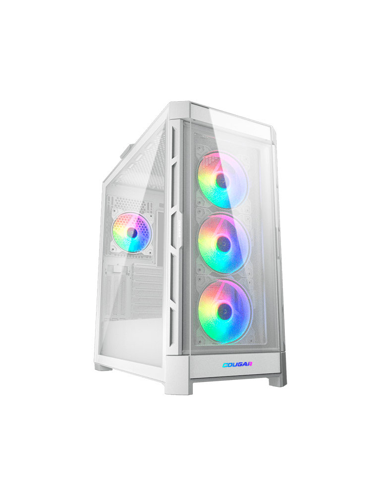 Кутия за компютър Cougar DUOFACE PRO RGB White, Mid-Tower, Tempered Glass + Airflow front panels, 4x 120mm ARGB fans - CG385AD100002