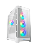 Кутия за компютър Cougar DUOFACE PRO RGB White, Mid-Tower, Tempered Glass + Airflow front panels, 4x 120mm ARGB fans - CG385AD100002