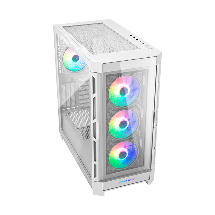 Кутия за компютър Cougar DUOFACE PRO RGB White, Mid-Tower, Tempered Glass + Airflow front panels, 4x 120mm ARGB fans - CG385AD100002