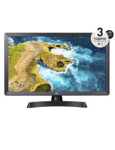 Монитор LG 28TQ515S-PZ, 28.0" WVA, LED, Smart webOS 22, TV Tuner DVB-T2/C /S2, Mega DFC, 1366x768, Wi-Fi, LAN, AirPlay, WiDi, Miracast, HDMI, CI Slot, USB 2.0, Optical Out, AI Sound, 5W, Black