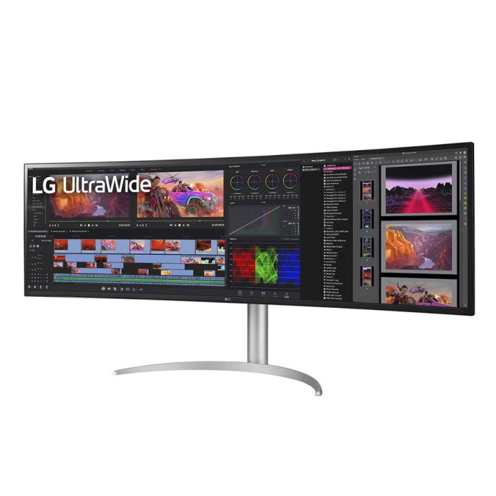 Монитор LG 49WQ95C-W, 49" 32:9 Curved UltraWide Dual QHD 5K 5120x1440 NANO IPS, 144 Hz, USB Type-C, 5ms, DCI-P3 98%, FreeSync, PIP, 2 PBP, HDMI, DP, 2x10W, Titan