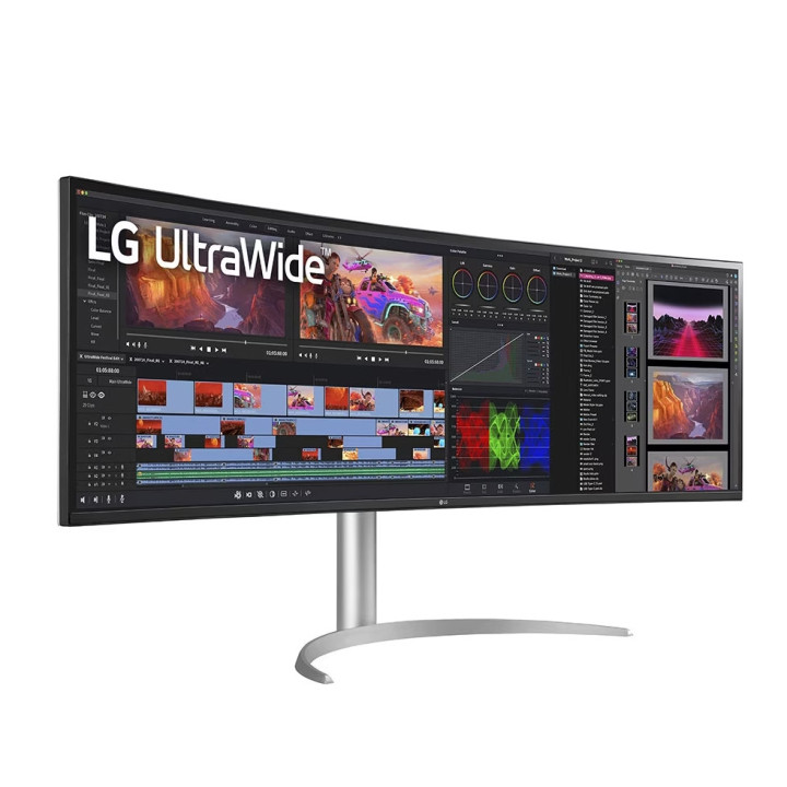 Монитор LG 49WQ95C-W, 49" 32:9 Curved UltraWide Dual QHD 5K 5120x1440 NANO IPS, 144 Hz, USB Type-C, 5ms, DCI-P3 98%, FreeSync, PIP, 2 PBP, HDMI, DP, 2x10W, Titan