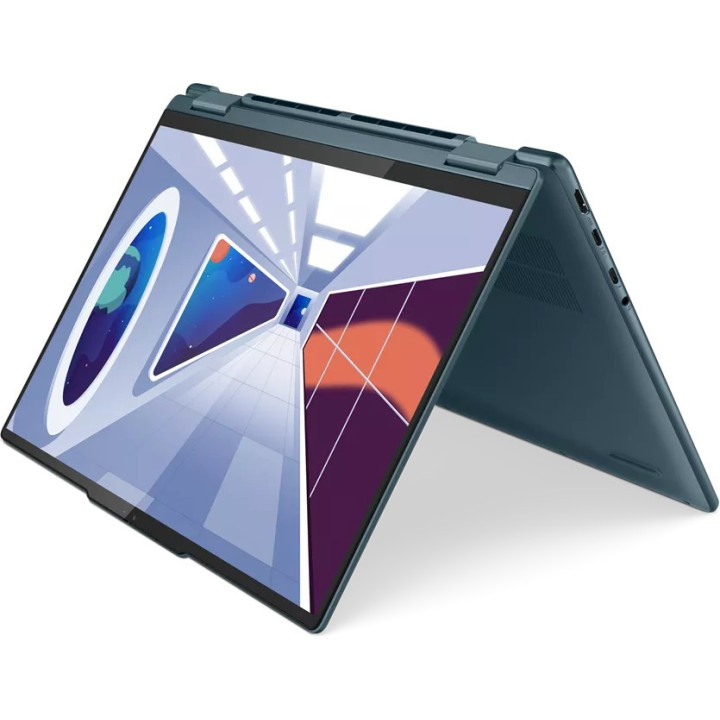 Лаптоп Lenovo Yoga 7, Intel i5-1340P, 14 '' WUXGA OLED 400nits Glossy, 100% DCI-P3, TUV Low Blue Light, Glass, 10-point Multi-touch, 16GB RAM, 512GB SSD, Win 11 Home - 82YL0030BM
