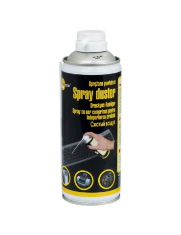 Спрей с въздух YellowOne 400 ml, за клавиатури, LCD, TV, монитори, компютри, лаптопи