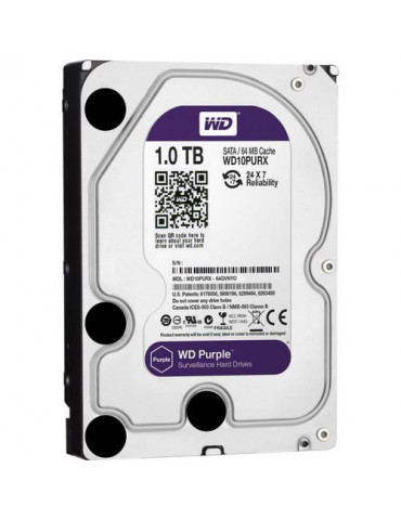 Хард диск 1TB 3.5" Western Digital Purple WD10PURX