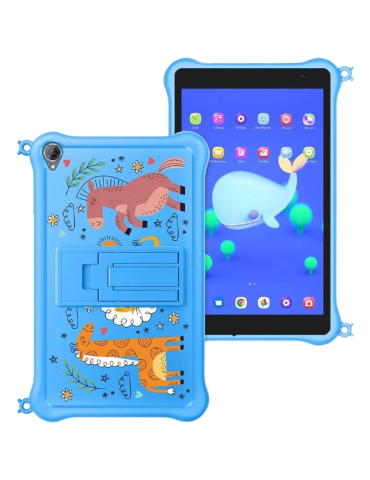 Таблет Blackview Tab 5 Kids WiFi 3GB/64GB, 8" HD+ 800x1280 IPS, Quad-core, 0.3MP Front/2MP Back Camera, Battery 5580mAh, Type-C, Android 12, SD card slot, EVA case, Blue - BVTAB5_KIDS-BL