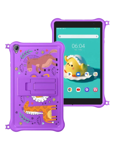 Таблет Blackview Tab 5 Kids WiFi 3GB/64GB, 8" HD+ 800x1280 IPS, Quad-core, 0.3MP Front/2MP Back Camera, Battery 5580mAh, Type-C, Android 12, SD card slot, EVA case, Purple - BVTAB5_KIDS-PL