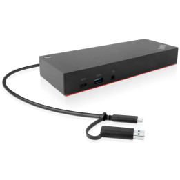 Докинг станция Lenovo ThinkPad Hybrid USB-C, от USB C към 1x USB C, 5x USB A, 2x DisplayPort, 2x HDMI, 1x RJ45, 1x AUX- 40AF0135EU