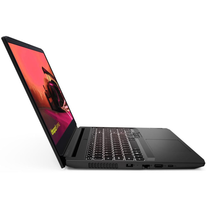 Лаптоп Lenovo IdeaPad GAMING 3, AMD Ryzen 5 5600H, 15.60" FHD IPS 250nits AG 45% NTSC 60Hz, 8GB RAM, 512GB SSD, NVIDIA GeForce GTX 1650 4GB GDDR6 - 82K2024FBM