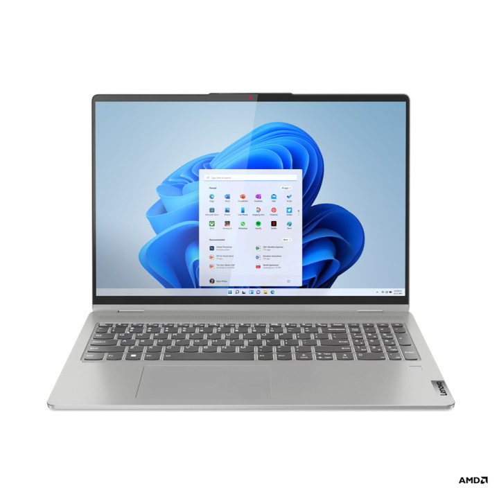 Лаптоп Lenovo IdeaPad FLEX 5, AMD Ryzen 7 5700U, 16" WUXGA IPS 300nits Glossy, Glass, Touch 10-point Multi-touch, 16GB RAM, 512GB SSD, Win 11 Home - 82RA0006BM