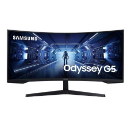 Монитор Samsung LC34G55T, 34" CURVED VA, 1000R, 165Hz, 1ms, 21:9, 3440x1440, HDR10, Mega DCR, Eye Saver, FreeSync Premium, Black Equalizer, Low Input Lag, DP, HDMI, Headphone, Black - LC34G55TWWPXEN