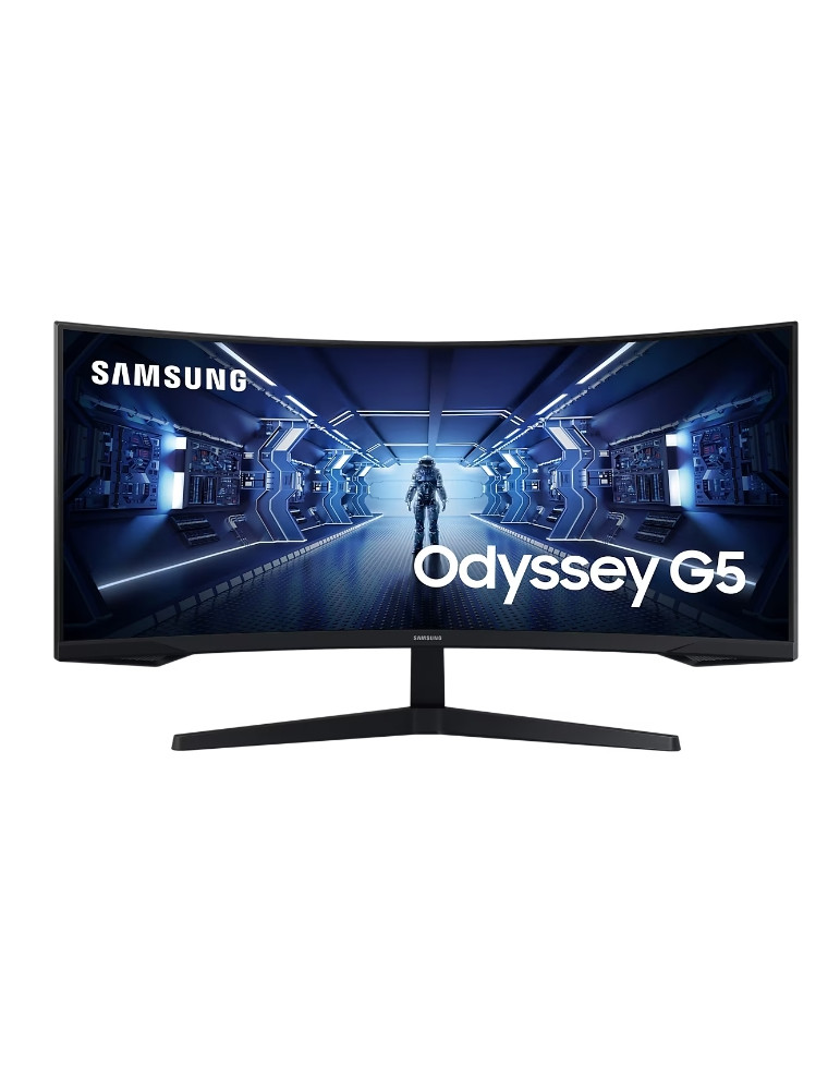 Монитор Samsung LC34G55T, 34" CURVED VA, 1000R, 165Hz, 1ms, 21:9, 3440x1440, HDR10, Mega DCR, Eye Saver, FreeSync Premium, Black Equalizer, Low Input Lag, DP, HDMI, Headphone, Black - LC34G55TWWPXEN