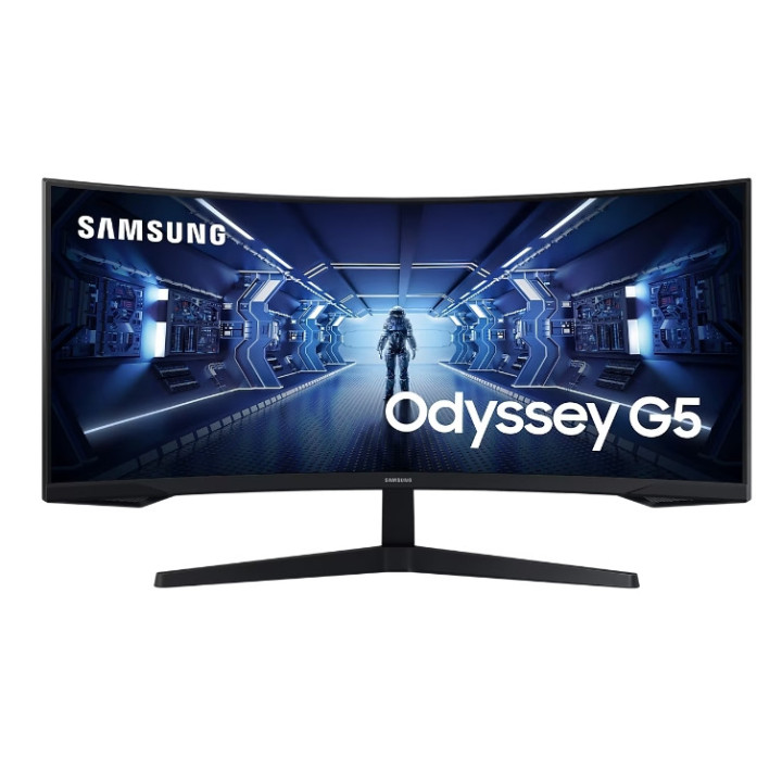 Монитор Samsung LC34G55T, 34" CURVED VA, 1000R, 165Hz, 1ms, 21:9, 3440x1440, HDR10, Mega DCR, Eye Saver, FreeSync Premium, Black Equalizer, Low Input Lag, DP, HDMI, Headphone, Black - LC34G55TWWPXEN
