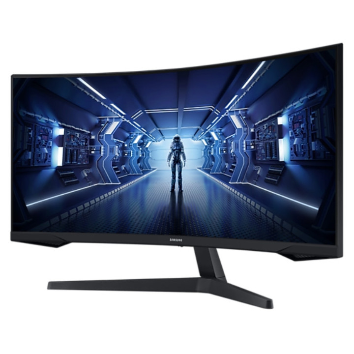 Монитор Samsung LC34G55T, 34" CURVED VA, 1000R, 165Hz, 1ms, 21:9, 3440x1440, HDR10, Mega DCR, Eye Saver, FreeSync Premium, Black Equalizer, Low Input Lag, DP, HDMI, Headphone, Black - LC34G55TWWPXEN