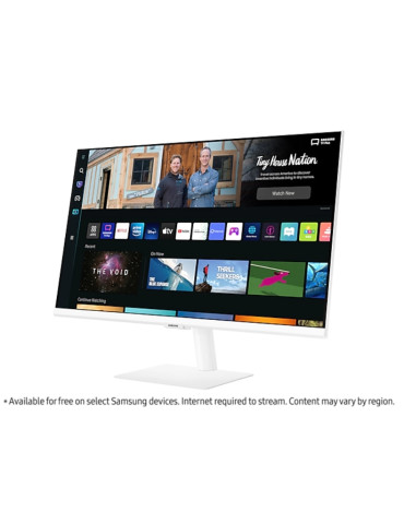 Монитор Samsung 27BM501, 27" VA LED, SMART, 60Hz, 4ms GTG, FHD, HDR 10, Eye Saver, Auto Source Switch+, USB 2.0, HDMI, Wi-Fi 5, Bluetooth 4.2, Speakers, White - LS27BM501EUXEN