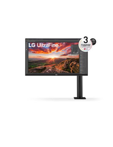 Монитор LG 27UN880-B, 27" UltraFine UHD, IPS 4K, 5ms, 3840 x 2160, sRGB 99%, HDR 400, HDMI, USB-C, DP, AMD FreeSync, Headphone out, MAXX Audio 5W,  Black