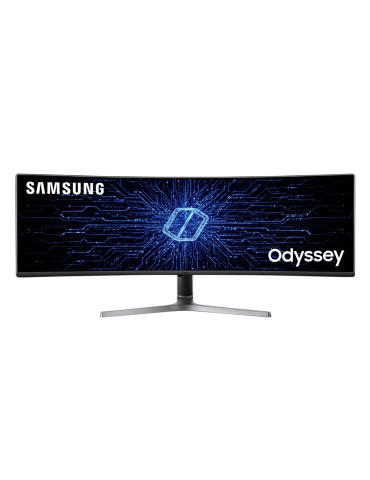 Монитор Samsung LC49G90, 48.8" Odyssey GAMING, Curved VA QLED, 1800R, 120Hz, 4 ms, 32:9, 5120 x 1440, 600 cd/m2, 3000:1, G-Sync, FreeSync Premium Pro, Eye Saver, Black Equalizer, Low Input Lag Mode, DP, HDMI, USB - LC49RG90SSPXEN