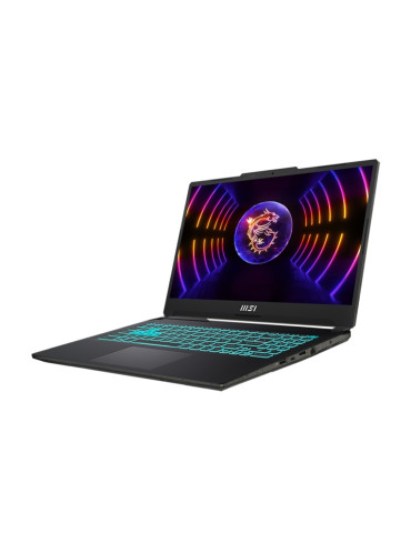 Лаптоп MSI Cyborg 15 A12VE, Intel i7-12650H, 15.6" FHD 144Hz IPS, 16GB DDR5 RAM, 512GB SSD Nvidia RTX 4050 GDDR6 6GB, Single Backlit Keyboard (Blue), No OS - 9S7-15K111-023
