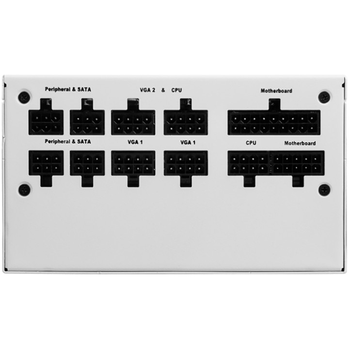Захранване MSI MPG A750GF White Power Supply 750W, 80 PLUS Gold, Japanese capacitors, Fully Modular, Flat Black Cables, 100~240VAC, 47-63HZ, 140mm fan, 160x150x86 mm, ATX, 2xEPS, 6xPCI-E, 8XSATA, 4xMOLEX, FDD, EU plug - MPG_A750GF_WHITE